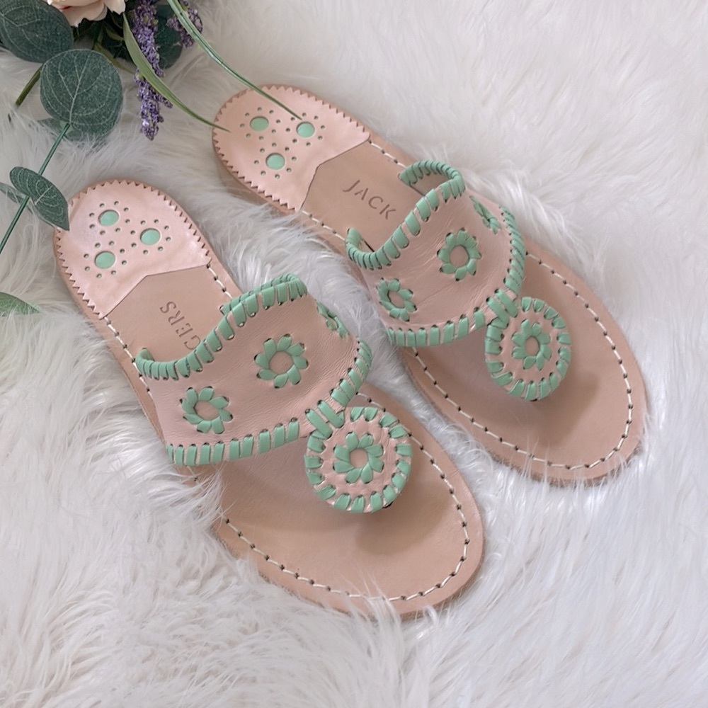 •Jack Rodgers• Whipstitch Flat Sandals